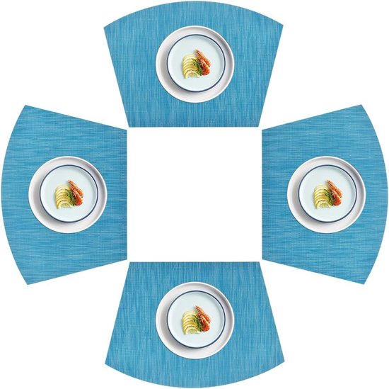 PVC placemats wigplacemats wasbare vinyl placemats voor ronde tafel set