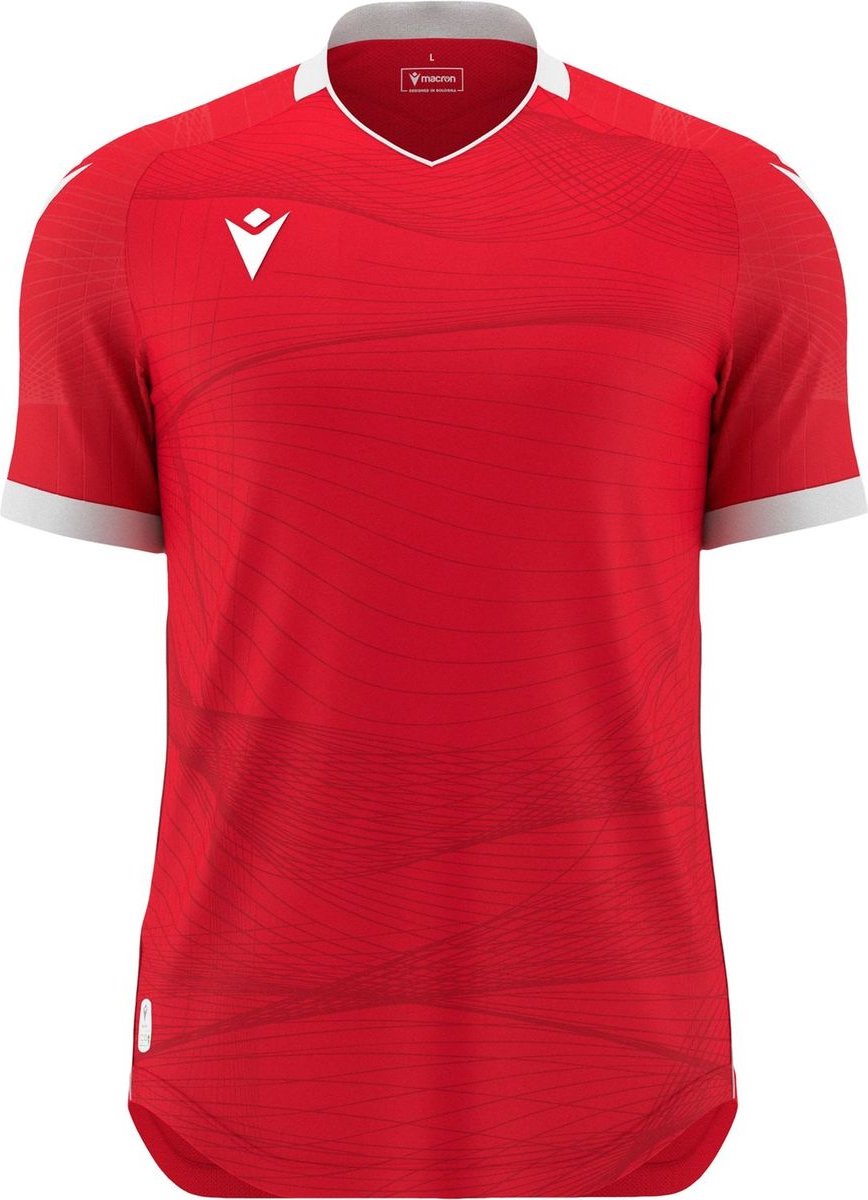 Macron Wyvern Eco Shirt Korte Mouw Heren - Rood / Wit | Maat: XXL