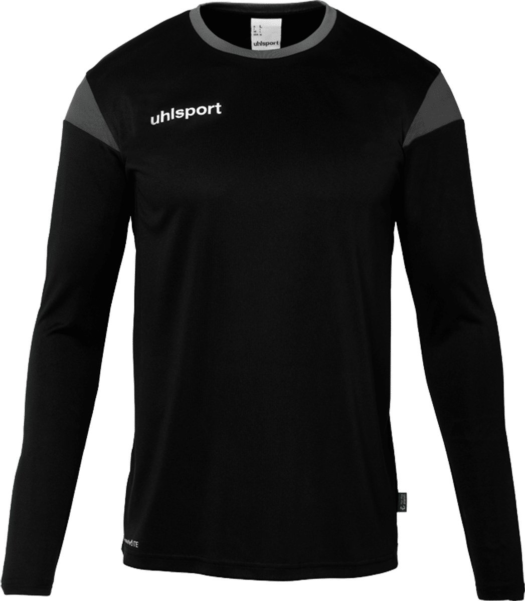 Uhlsport Squad 27 Voetbalshirt Lange Mouw Heren - Zwart / Antraciet | Maat: S
