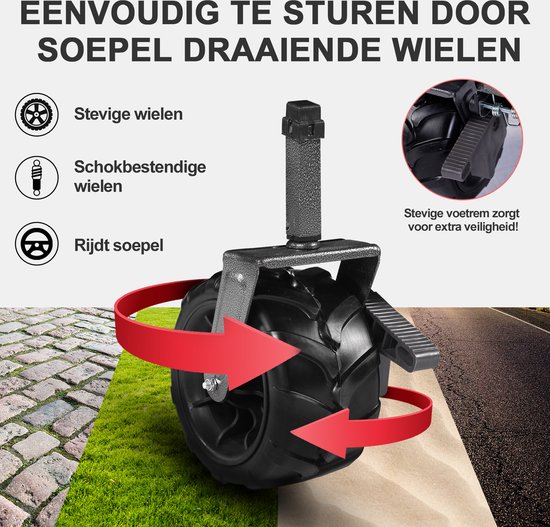 Packaway XL Opvouwbare Bolderkar Heavy Duty van Wasbaar Polyester tot 80KG - 98 x 45 cm - Groen van Packaway — afbeelding 4