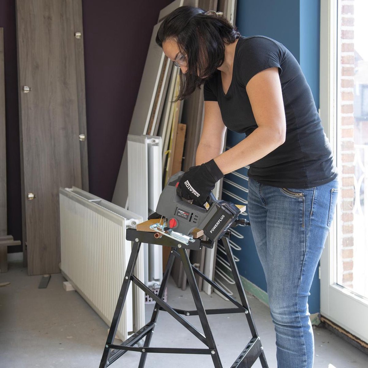 Powerplus accu decoupeerzaag POWEB2530 - 18V zaagmachine - 2500min-1 - zonder accu en lader - gereedschap met 1 acc. – foto 7