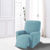 Jacquard stoelovertrek, stoelbeschermer, stretchhoes voor relaxstoel, compleet, elastische hoes voor televisiestoel, ligstoel, kleur denimblauw