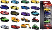 auto set 212053166 5-delige miniatuurvoertuigen, set van 5, 4 verschillende uitvoeringen, Die-Cast, 7,5 cm, meerkleurig