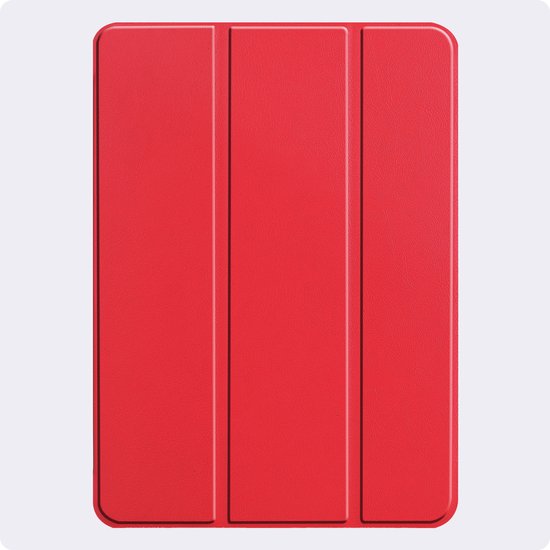 Étui adapté pour iPad Pro 2024 (11 pouces) Case Book Case Case Trifold Cover - Étui adapté pour iPad Pro 2024 11 pouces (7e génération) Case Bookcase - Rouge