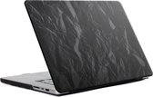 Selencia Fluwelen Cover Geschikt voor de MacBook Air 13 inch (2018-2020) - A1932 / A2179 / A2337 - Zwart