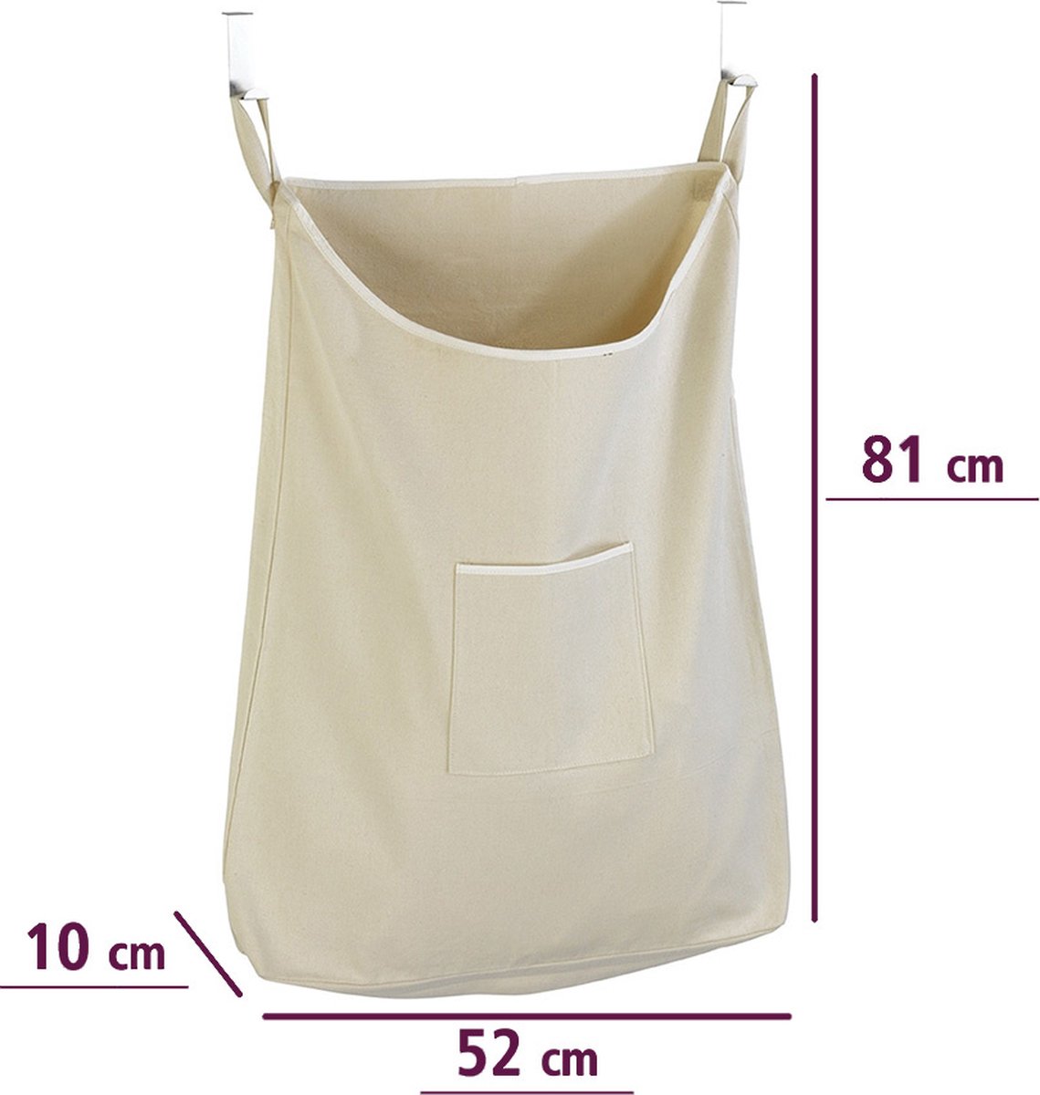 Wenko Waszak aan stompe of opdekdeur - Beige - 65 liter