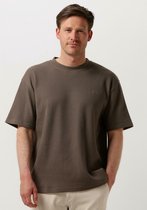 Woodbird Wbbaine Waffel Tee Polo's & T-shirts Heren - Polo shirt - Bruin - Maat XL