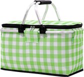 Opvouwbare boodschappenmand met koelfunctie - Groot formaat voor camping en picknick (Groen) picnic basket