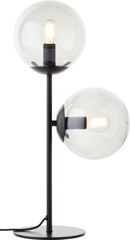 Brilliant Ariol - Tafellamp - Glas - 2xE14 Max. 40W - Zwart