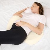 Zwangerschap Lichaamskussen - Dubbele wig voor lichaam buik rugsteun versnipperd schuim zijslapen - Comfortabel slapen tijdens zwangerschap Pregnancy pillow