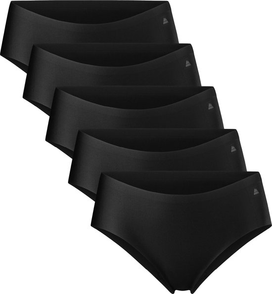 DANISH ENDURANCE Hipsters sans couture pour femme - Sports & Quotidien - Lot de 5 - Zwart- Taille L