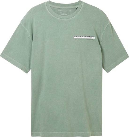 Tom Tailor T-shirt T Shirt Met Tekst 1042060xx12 10978 Mannen Maat - XXL