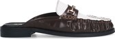 Sacha - Dames - Bruine leren slip on loafers - Maat 42