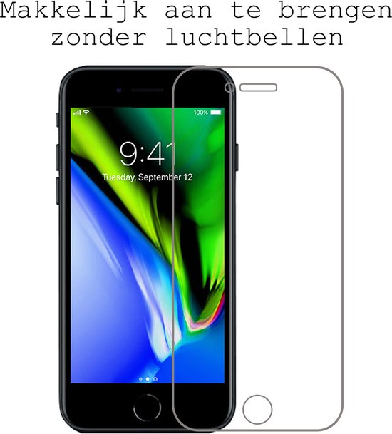 Protecteur d'écran pour iPhone 7/8, facile à appliquer sans bulles d'air.