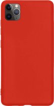 Hoesje Geschikt voor iPhone 12 Pro Hoesje Siliconen Cover Case - Hoes Geschikt voor iPhone 12 Pro Hoes Back Case - Rood