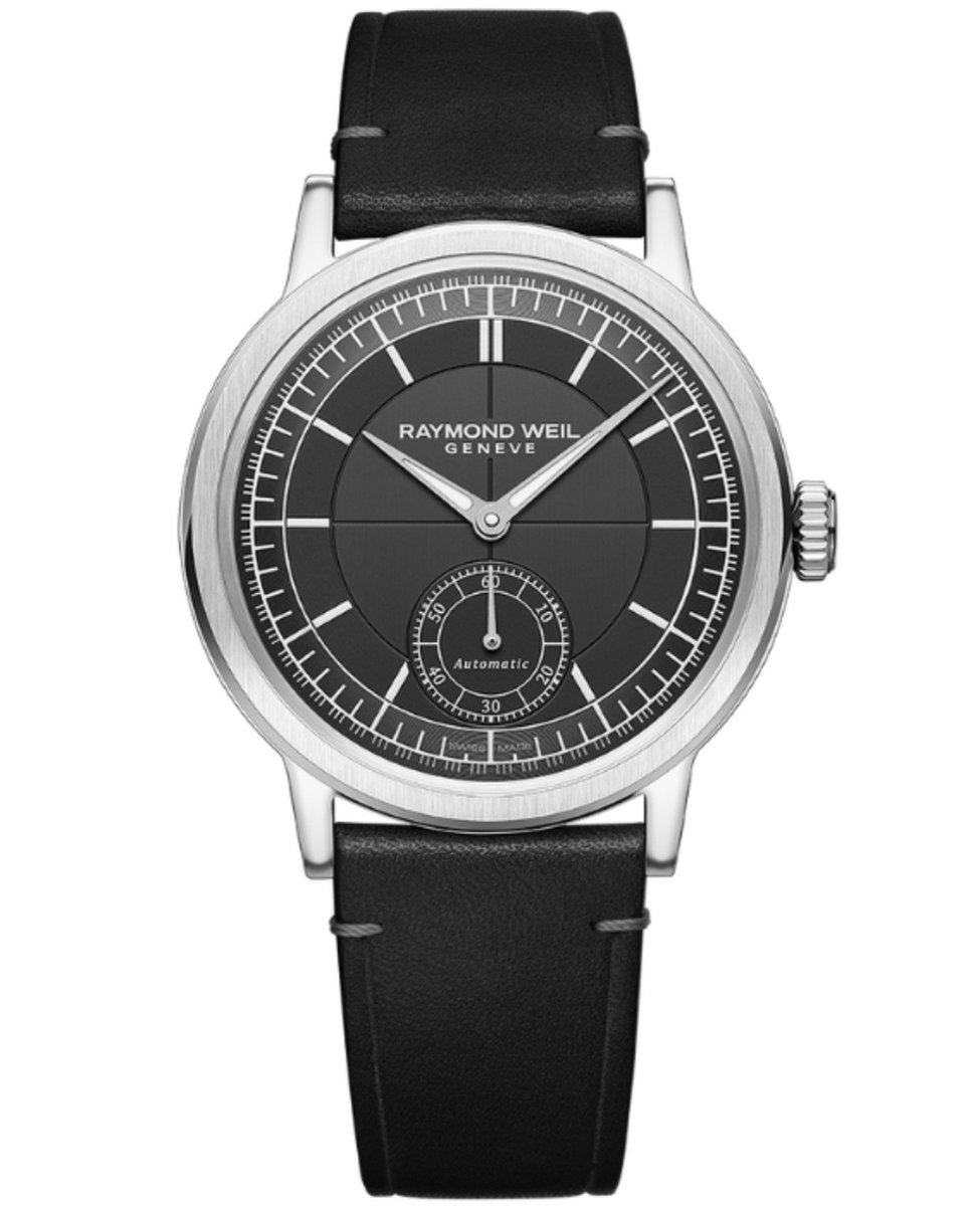 Raymond Weil Millesime 2930-STC-60001 Horloge - Leer - Zwart - Ø 39 mm