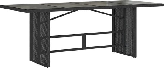 vidaXL-Ensemble de jardin 9 pièces-poly-rotin-noir