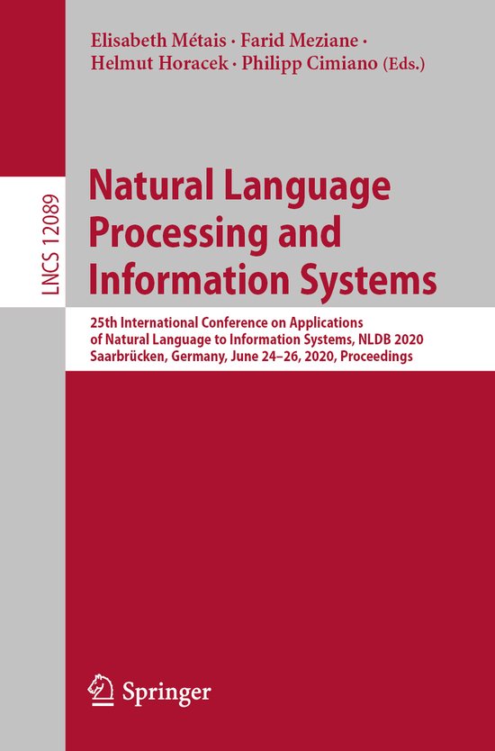 Lecture Notes in Computer Science12089- Natural Language Pro ... - cover