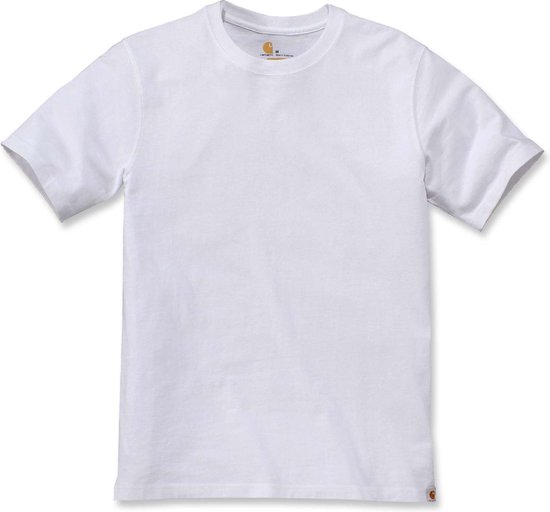 Een effen wit Carhartt T-shirt met korte mouwen.