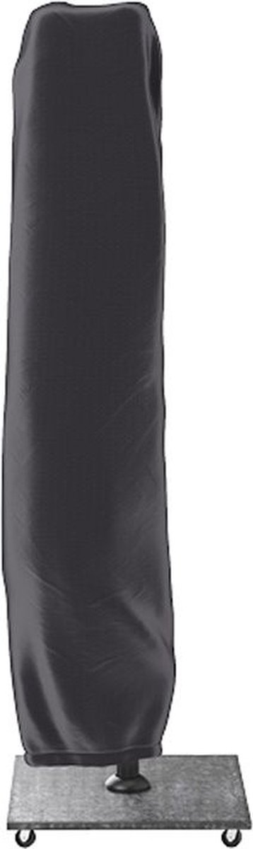 4 Seasons Outdoor Siesta Premium zweefparasol 300 x 300 cm met voet en hoes - charcoal