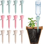 Automatische bewatering, 12-delig verstelbaar irrigatiesysteem tuin met langzame vrijgave regelklep voor plantenbewatering waterdispenser voor planten, bloemen, kamerplanten