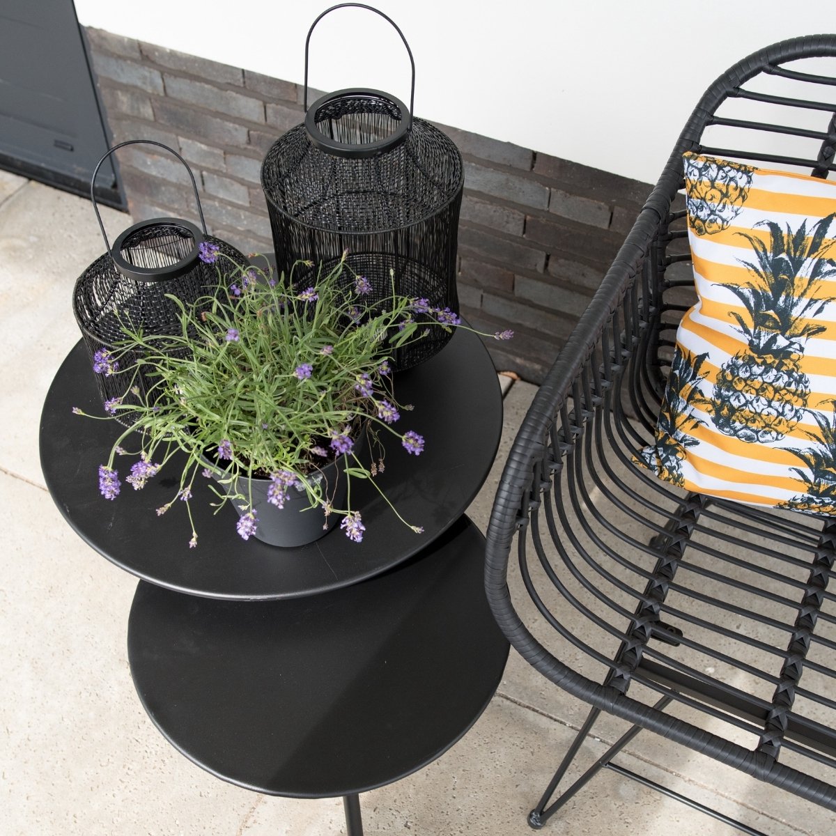 Lesli Living Table d'appoint Rafael 45x35 cm noir