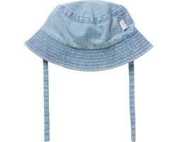 Product: Noppies Unisex Hat Bethany Jongens Mutsje - Light Blue Denim - Maat 3M-6M, van het merk 