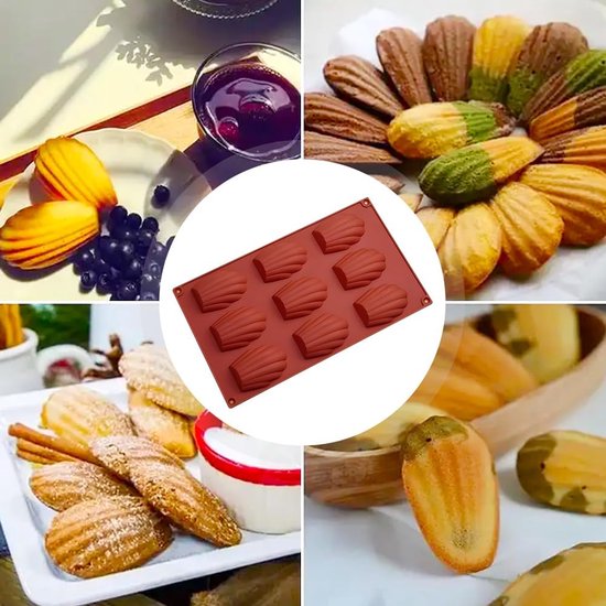 Madeleine siliconen cakevorm voor antiaanbaklaag siliconen bakvorm pastorën en gebakvormen accessoires  15