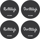 Rustaagh dorstaagh bierviltjes set van 50 - bierviltjes - bierviltjes bedrukt - bier - wijn - accesoires - kroeg decoratie - bar accesoires - café accesoires - onderzetters
