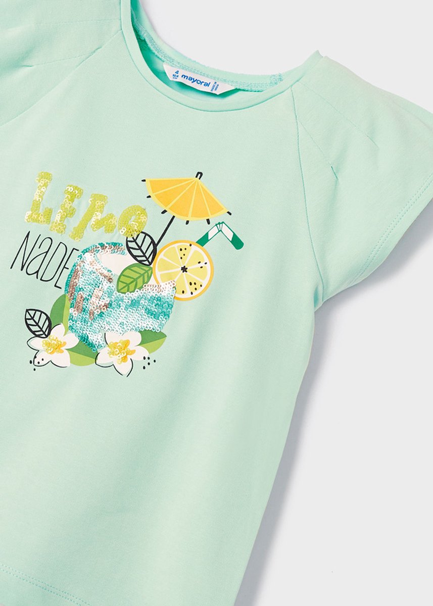 MAYORAL - T-shirt - Maat 98 - Meisjes - 052 Aquamarine -