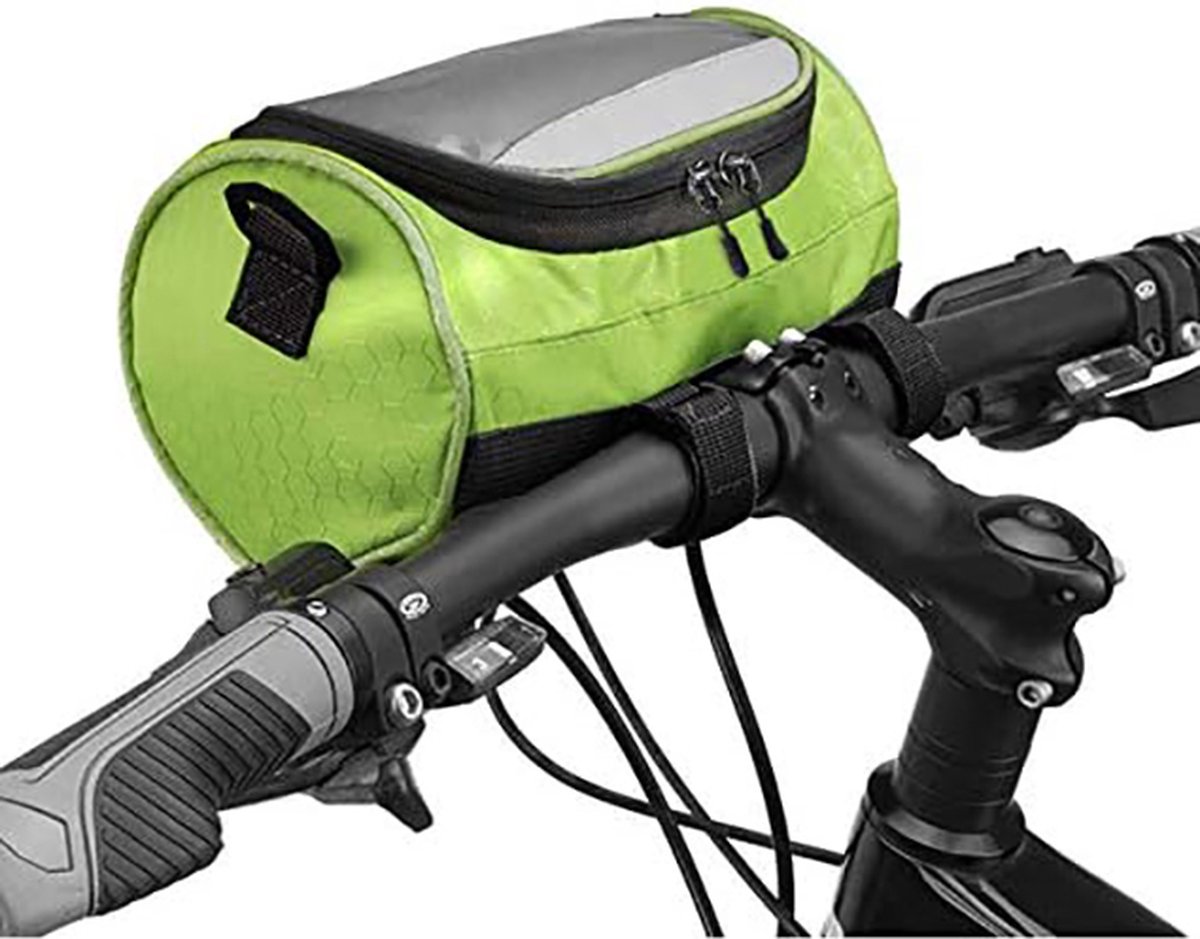 Fietstas stuurtas met smartphone houder –Groente Fietstas-waterdicht – Fiets tas stuur – Smartphone houder fiets – Voorpakket voor racefietsen，mountainbikes en motorfietsen-6.2 inch