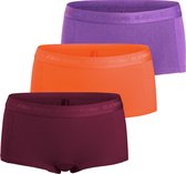 Björn Borg - Meisjes - Minishort Cotton Stretch 3-Pack - Oranje/Paars/Roze - Maat 98-104