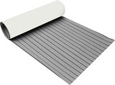 Tapis de bateau 240*60*0.5cm-tapis de terrasse en mousse de teck EVA -tapis de bateau auto-adhésif- Grijs