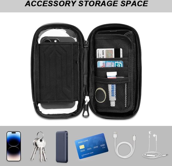 Étui Étanche Pour Téléphone Vélo VANZACK – Support De Guidon Rotatif 360°, Film Tactile, Protection Pluie Et Humidité