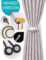 Dalababa 2 Stuks Gordijn Tiebacks Gordijnhouders Hand Gebreide Kwastje Gordijn Gevlochten Touw Polyester Katoen Riem Draperen Holdback,Geel
