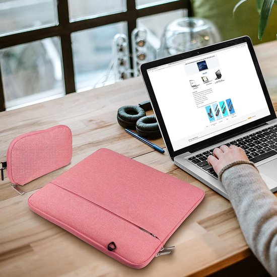 Laptoptas 15.6 Tot 17.3 Inch - Waterafstotende Laptop Aktetas Met Schouderband Zwart