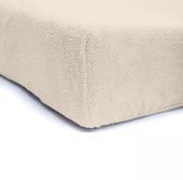 Knuffelzachte teddystof hoeslaken creme - 90x200 (eenpersoons) - heerlijk slapen - cosy look - fijne kwaliteit - perfecte pasvorm