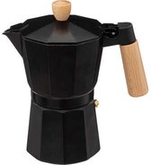 Percolateur Zwart - 6 Tasses - Cafetière Espresso - Pot Moka - Acier Inoxydable - Aluminium - Machine Espresso