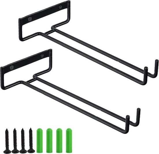 4 stuks Wijnglasrekken, beker opknoping rek niet-boren wijnglas rek onder kast, wijnglas houder hanger voor keuken bar, zwart 4 stuks Wijnglasrekken, beker opknoping rek niet-boren wijnglas rek onder kast, wijnglas houder hanger voor keuken bar, zwart