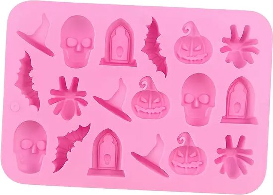 DW4Trading Siliconen Mal Halloween - Kaarsen - Gips & Epoxy Gieten - Zeep - Cake Chocolade Fondant