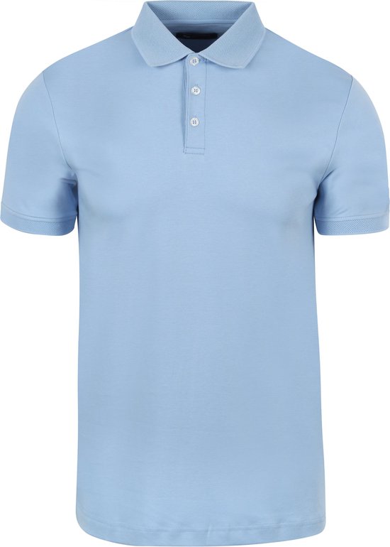 Suitable - Liquid Poloshirt Lichtblauw - Slim-fit - Heren Poloshirt Maat 4XL