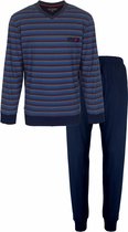 Paul Hopkins - Heren Pyjama - Gestreept Dessin - Navy Blauw. - Maat 3XL