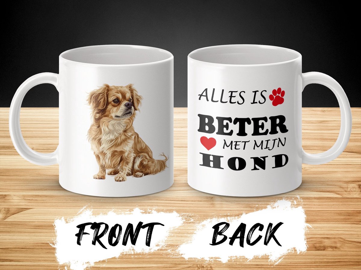Mok Tibetan Spaniel Alles is beter met mijn hond - dog - doglover