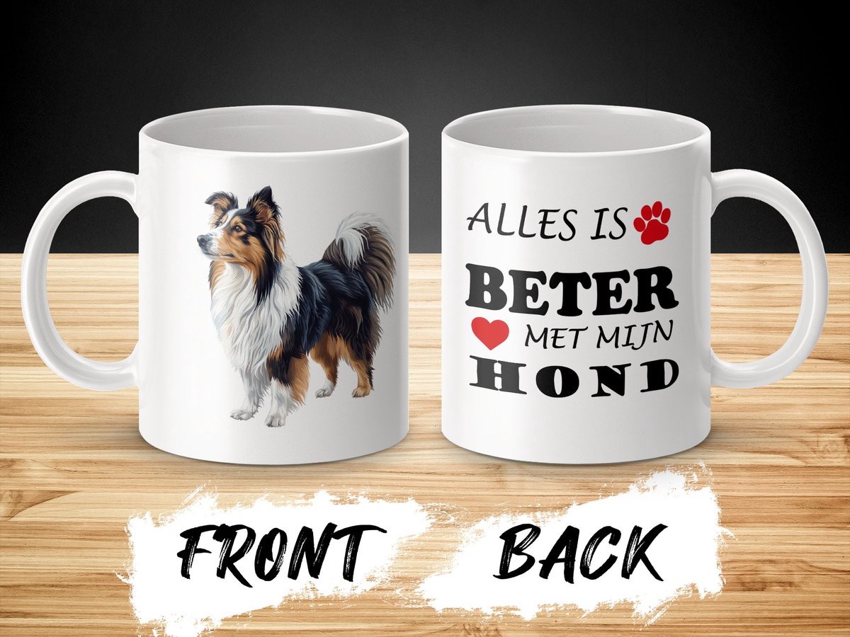 Mok Shetland Sheepdog Alles is beter met mijn hond - dog - doglover