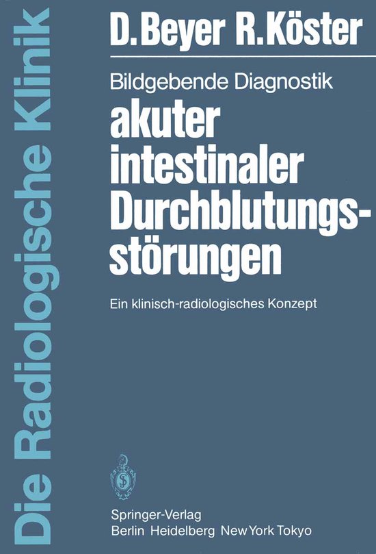 Bildgebende Diagnostik akuter intestinaler Durchblutungsstö ... - cover