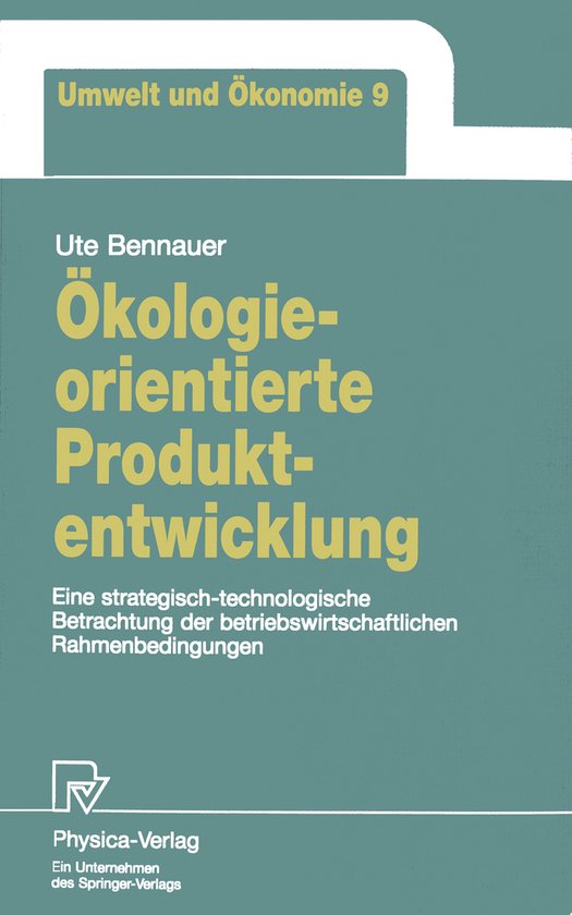 Ökologieorientierte Produktentwicklung - cover
