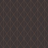 Grafisch behang Profhome 365754-GU vliesbehang licht gestructureerd met grafisch patroon mat zwart goud 5,33 m2