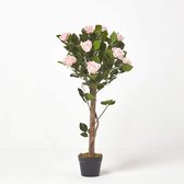 Kunstboom kunstplant roze rozen rozenboom 90 cm hoog