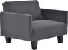 In And OutdoorMatch Meubelhoes Lex - Voor Fauteuil - Polyester - Donkergrijs - Rekbaar