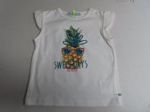T shirt - Mouwloos - Meisjes - Ecru - Ananas - 1 jaar 80